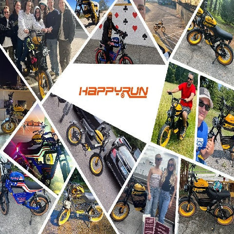 HAPPYRUN G100 Pro Global Comme Morative Electric Bikes All-Terrain Electric Motor Bike 3000w Motor 18Ah + 15Ah Dual Battery