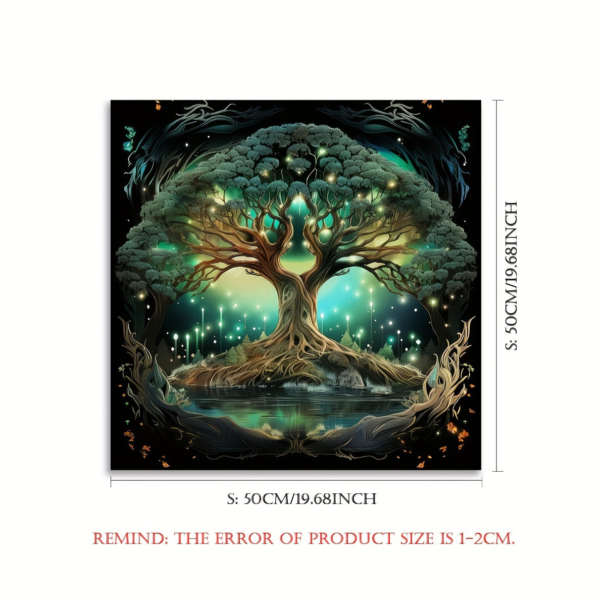 1pc Blue Tree Of Life Moon Starry Sky Tarot Cards Tablecloth Altar Cloth Green Life Tree Tarot Tablecloth For Spread Tarot Reading Cloth Witchcraft Oracle Cards Pads Game Mat Wall Decoration