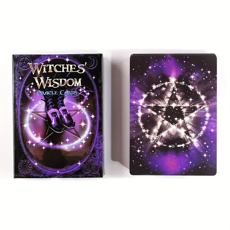 1 Set Witches' Wisdom Oracle Divination Tarot Deck, Board Game Beginner Cards, Fortune Telling Game Cards