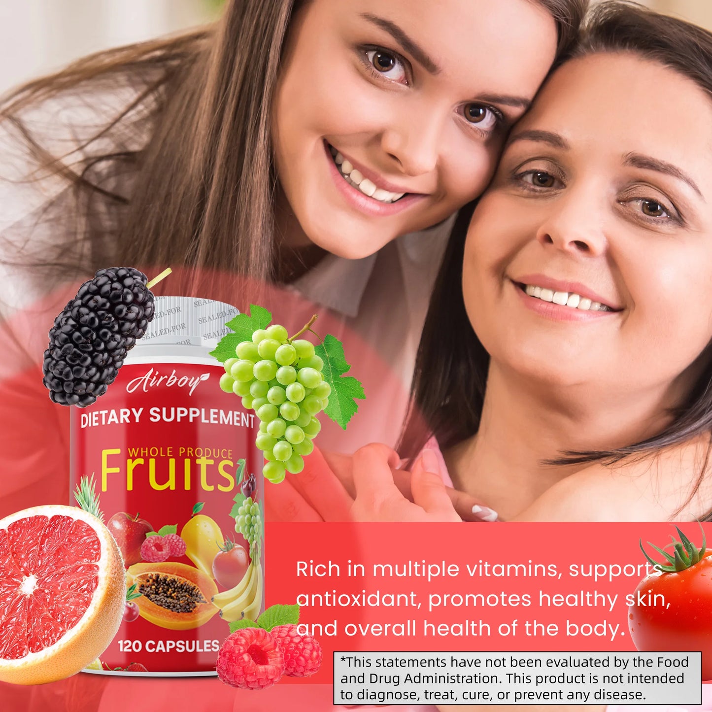 Fruit Supplements - Enhance Immunity and Improve Gastrointestinal Function - 120 Capsules