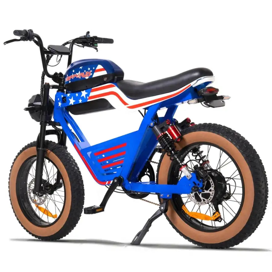 HAPPYRUN G100 Pro Global Comme Morative Electric Bikes All-Terrain Electric Motor Bike 3000w Motor 18Ah + 15Ah Dual Battery
