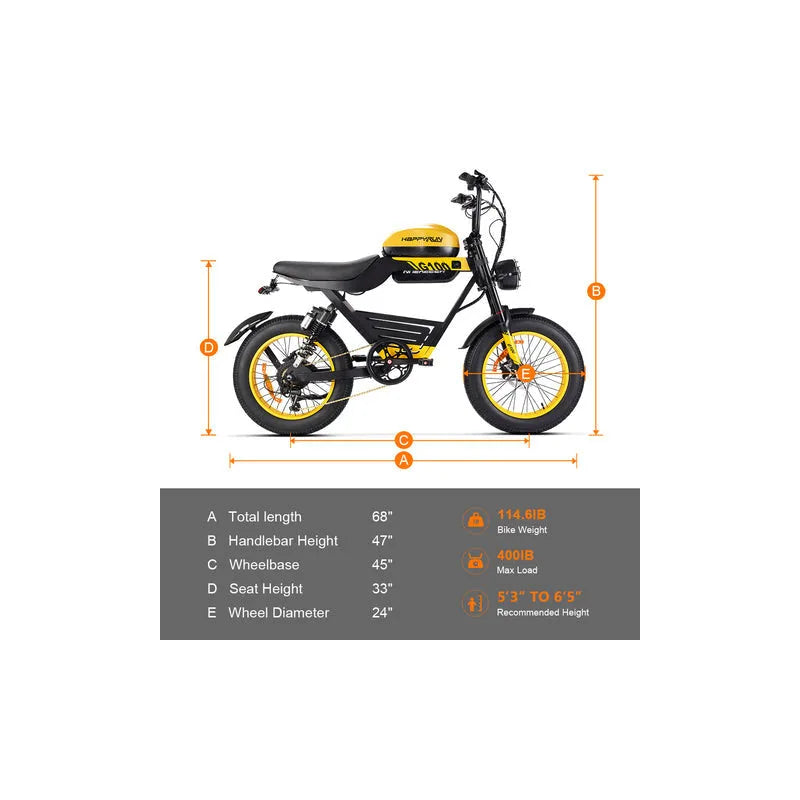 HAPPYRUN G100 Pro Global Comme Morative Electric Bikes All-Terrain Electric Motor Bike 3000w Motor 18Ah + 15Ah Dual Battery