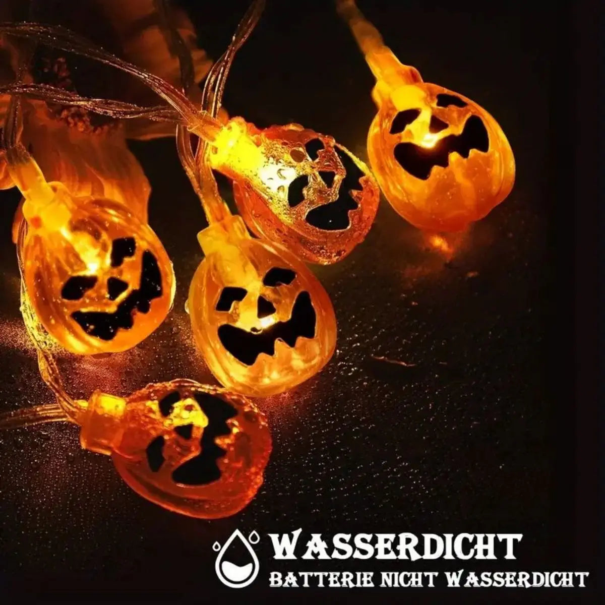 1pc Halloween Decor Pumpkin String Lights, 10/20LEDs Battery Operated Halloween Light, Outdoor Halloween Decoration