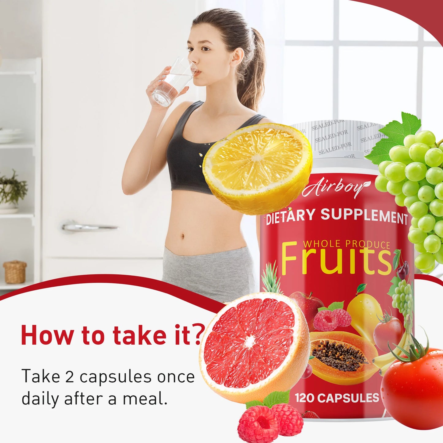 Fruit Supplements - Enhance Immunity and Improve Gastrointestinal Function - 120 Capsules