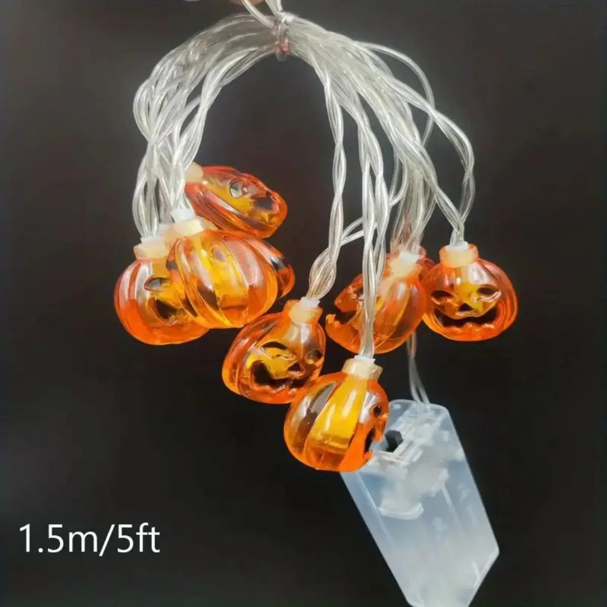 1pc Halloween Decor Pumpkin String Lights, 10/20LEDs Battery Operated Halloween Light, Outdoor Halloween Decoration
