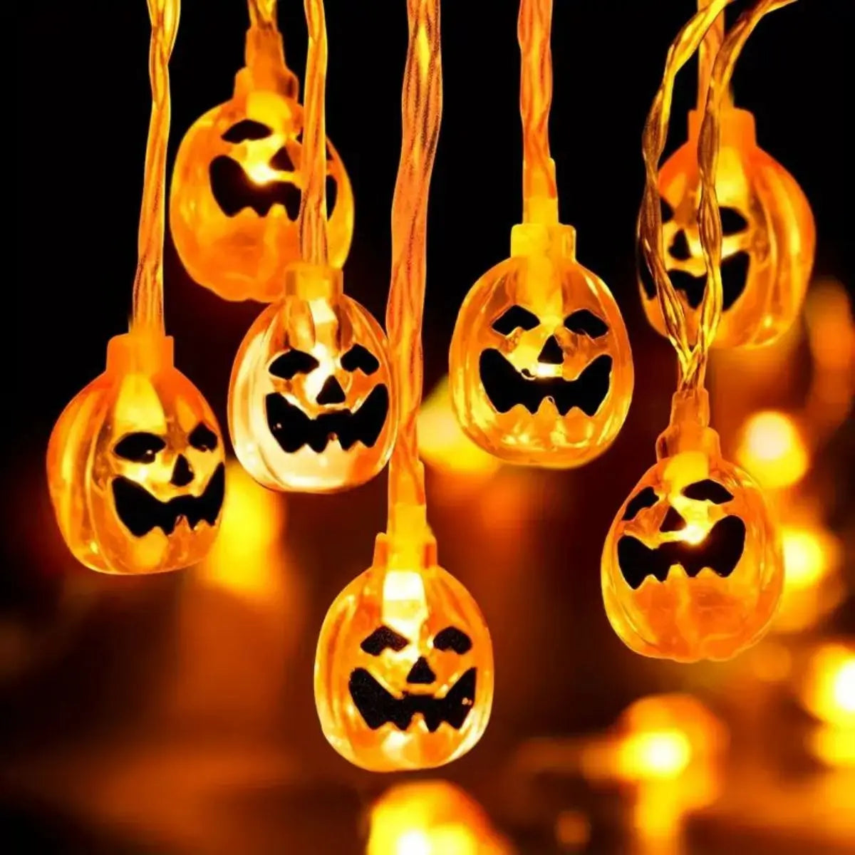 1pc Halloween Decor Pumpkin String Lights, 10/20LEDs Battery Operated Halloween Light, Outdoor Halloween Decoration