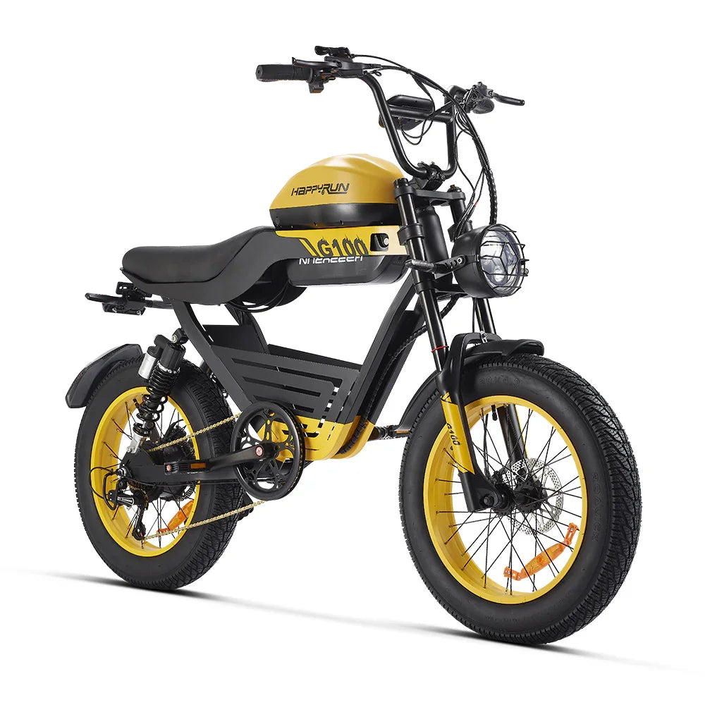 HAPPYRUN G100 Pro Global Comme Morative Electric Bikes All-Terrain Electric Motor Bike 3000w Motor 18Ah + 15Ah Dual Battery
