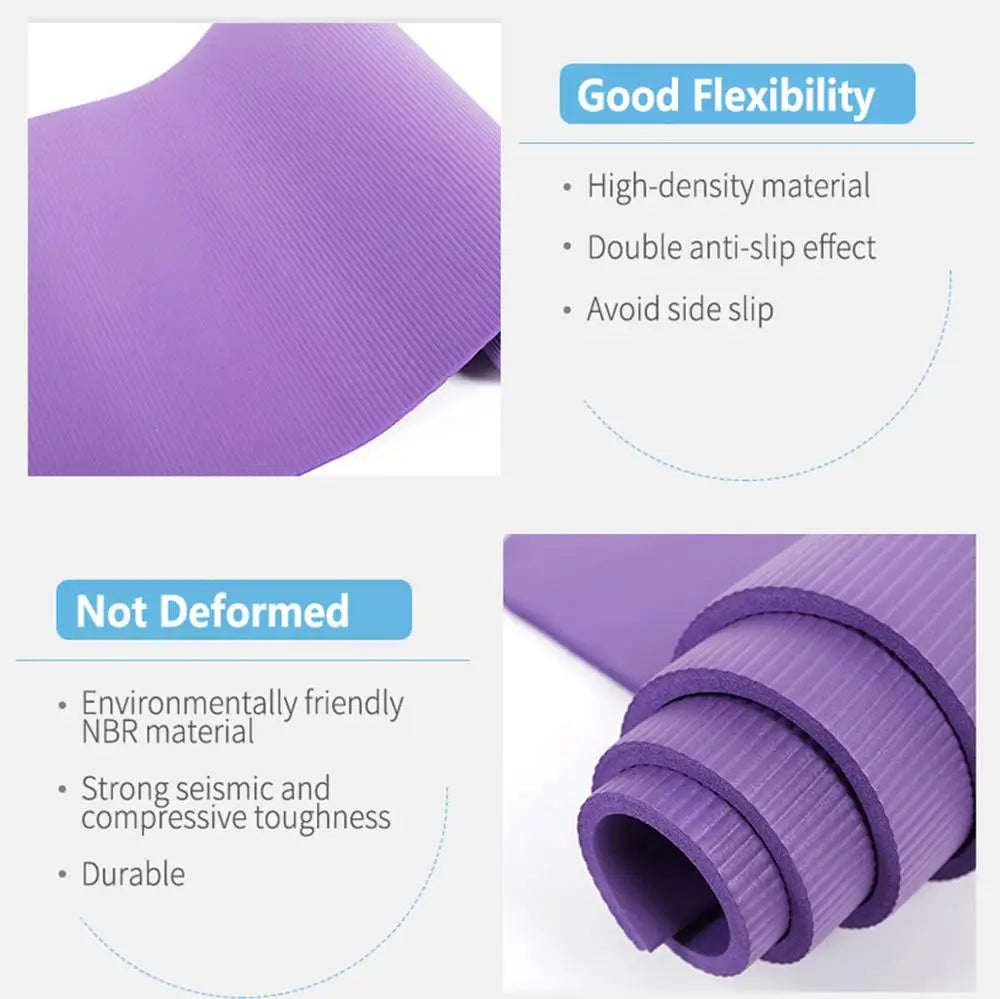 1850x800x15mm NBR Yoga Mat with Position Line Non Slip Carpet Mat Fitness Gymnastics Mats Pilates Gym Belt Exercise Sport Pads