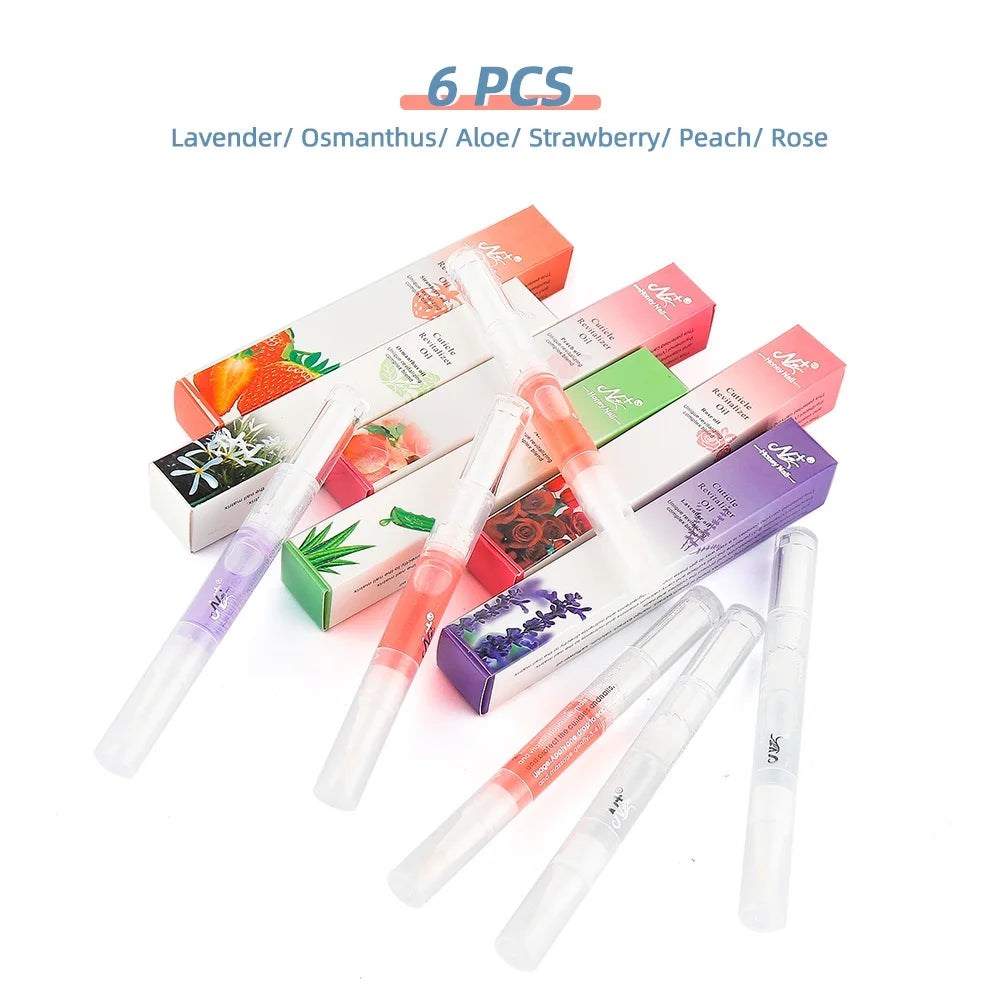 15PCS 6PCS Nail Nutrition Oil Pens Kit Nail Cuticle Oil Pen Nail Treatment Agnail Cuticle Oil Pen Nail Skin Nourishment Oil Pen