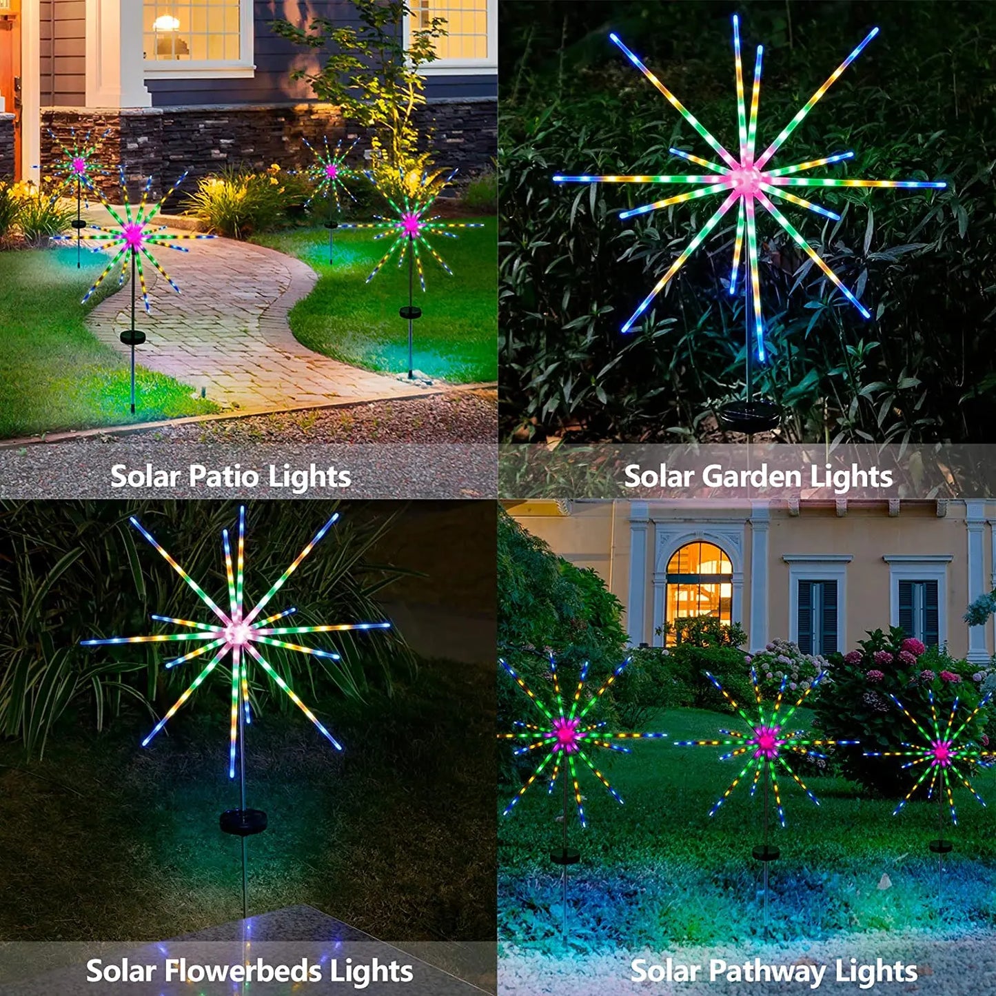 112LEDs 8Mode Timing Bright Fireworks Solar LED Light String Indoor/Outdoor Waterproof Holiday Garden Yard Decoration Light Lamp