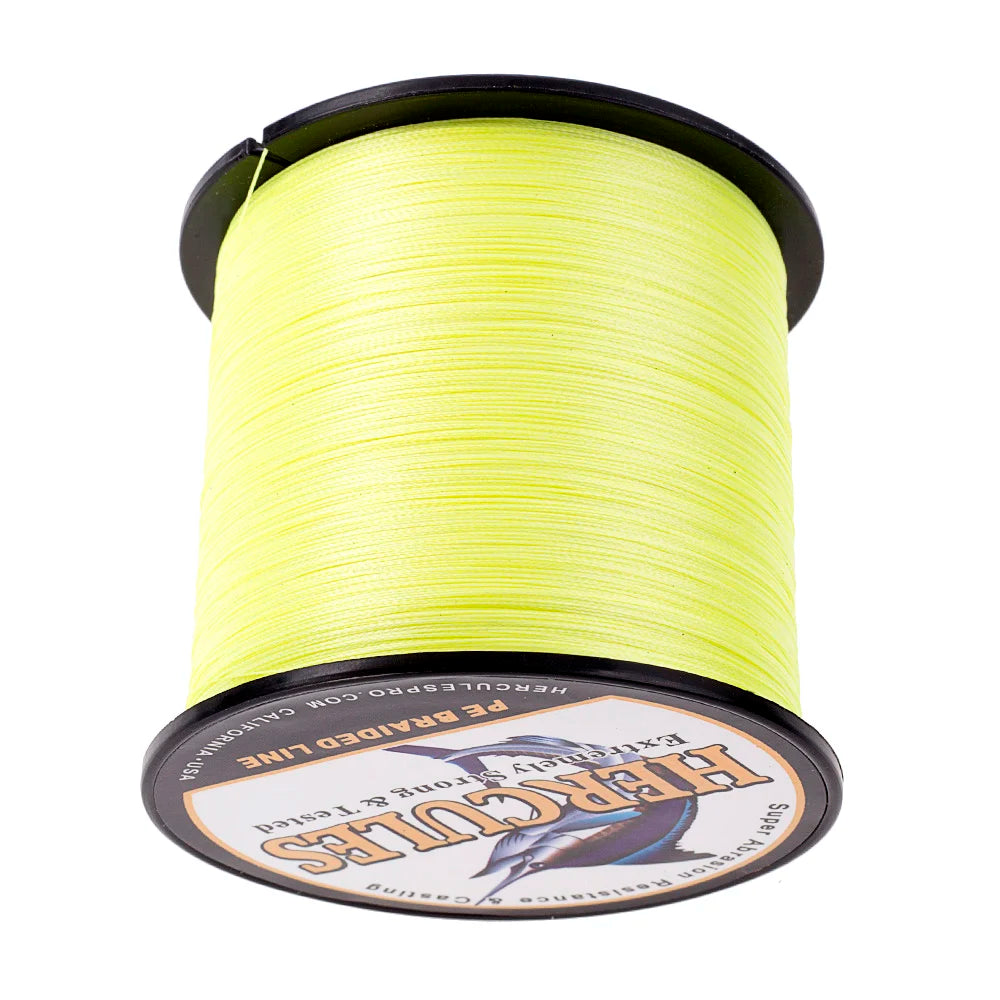 Hercules Braided Fishing Line For Carp Fishing 100M 300M 500M 1000M 1500M 2000M Peche Multifilament 4 Strands Pesca PE 6-100LB