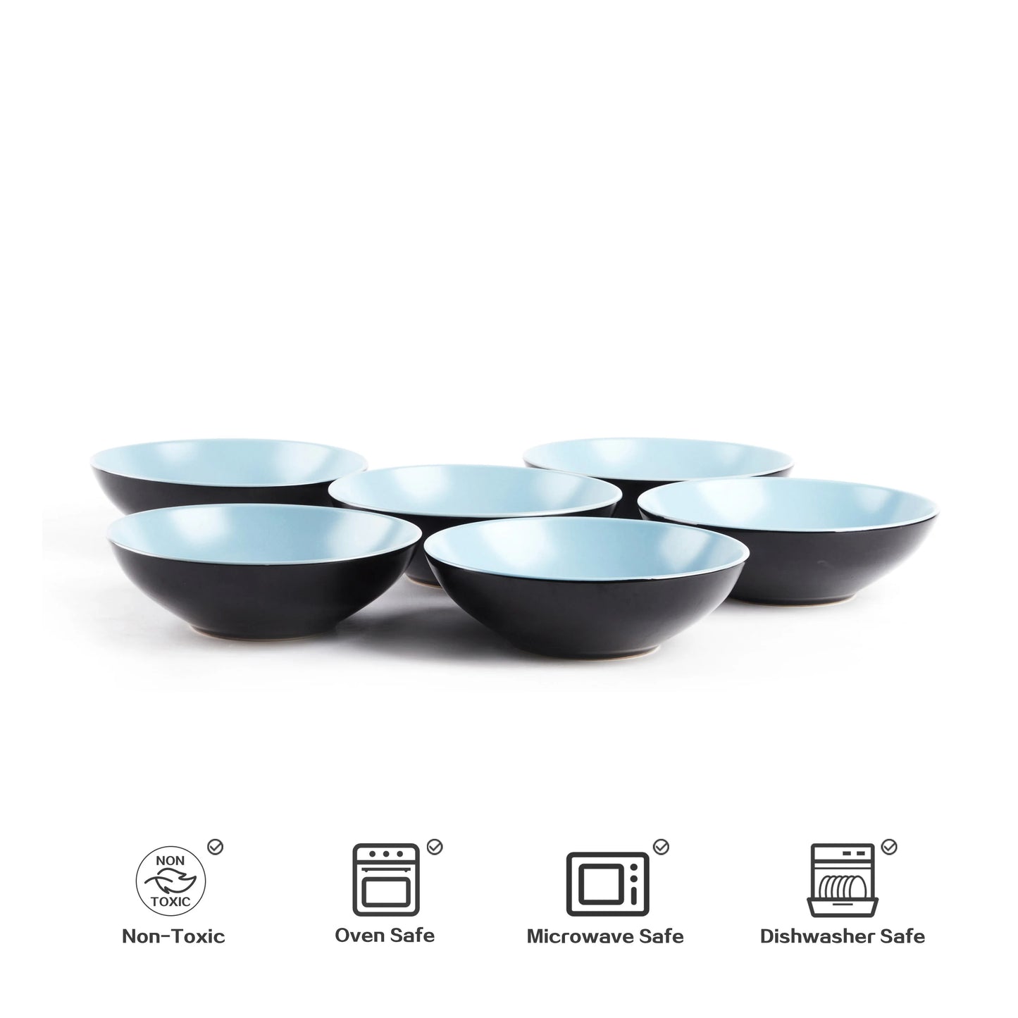 18Pc Turquoise Modern Luxury Stoneware Set Steak Salad Plates With Cereal Bowl Set Elegant Warm Dinnerware Sets Kitchen Home Use