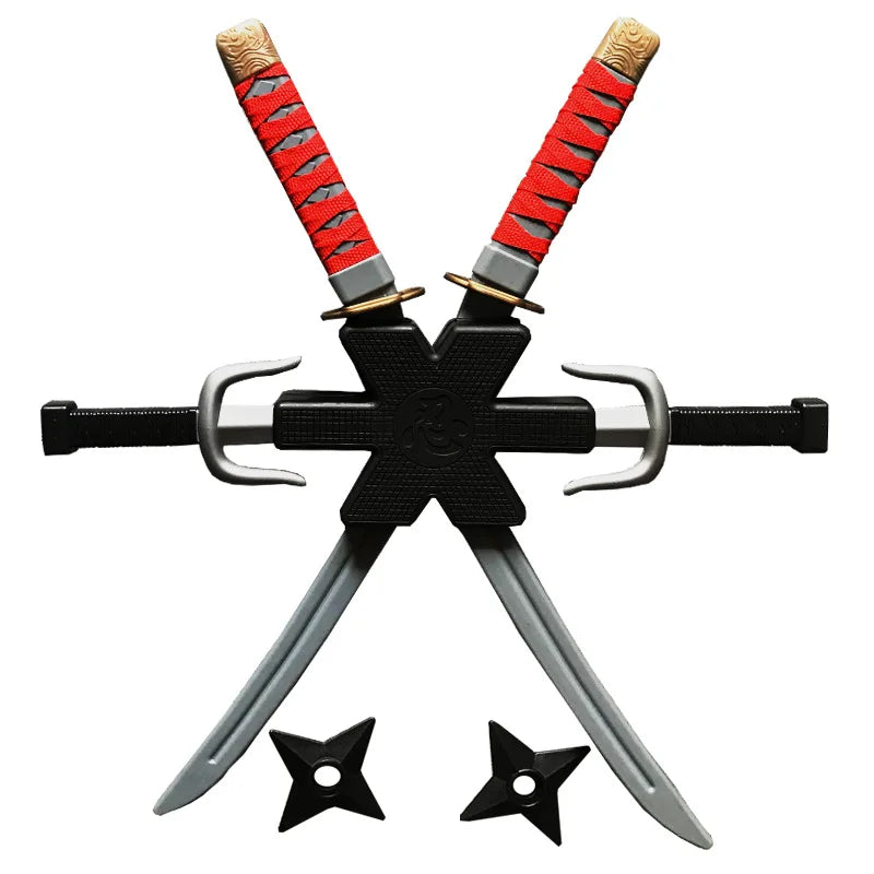 1: 1 Ninja Set Halloween Children's Japanese Samurai Cos Toy Knife Set Dagger Dart Toy Anime Model Collection Bizarre Toys Gifts
