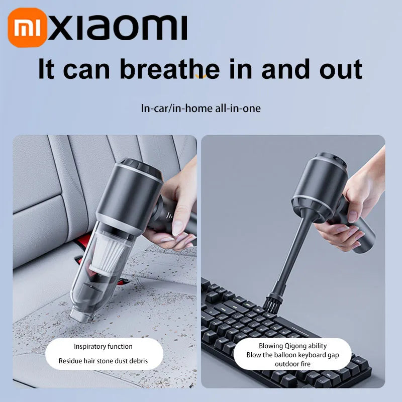 Xiaomi Car Vacuum Cleaner 1200000PA Highly Strong Suction Blow Fourfold-use Wireless Vehicle Vacuum Cleaner Mini For Wet And Dry