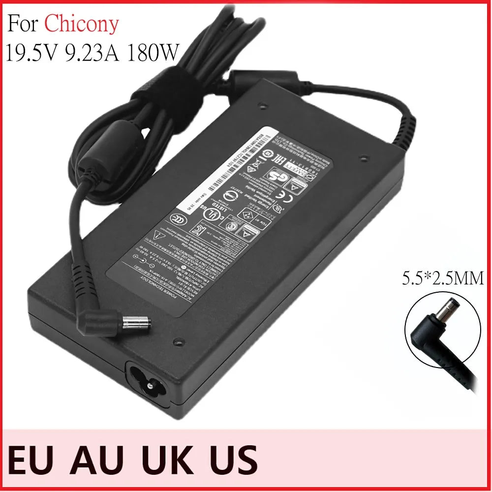 180W 19.5V 9.23A A15-180P1A Laptop Adapter Charger For CHICONY A17-180P4A ADP-180MB K For MSI GS70 GE62 GS63 WS60