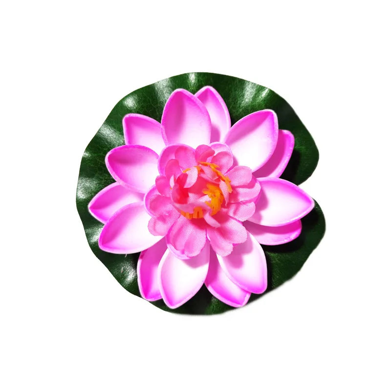 10/17/28cm Lotus Artificial Flower Floating Fake Lotus Plant Water Lily Micro Landscape for Pond Garden swimming pool Decor