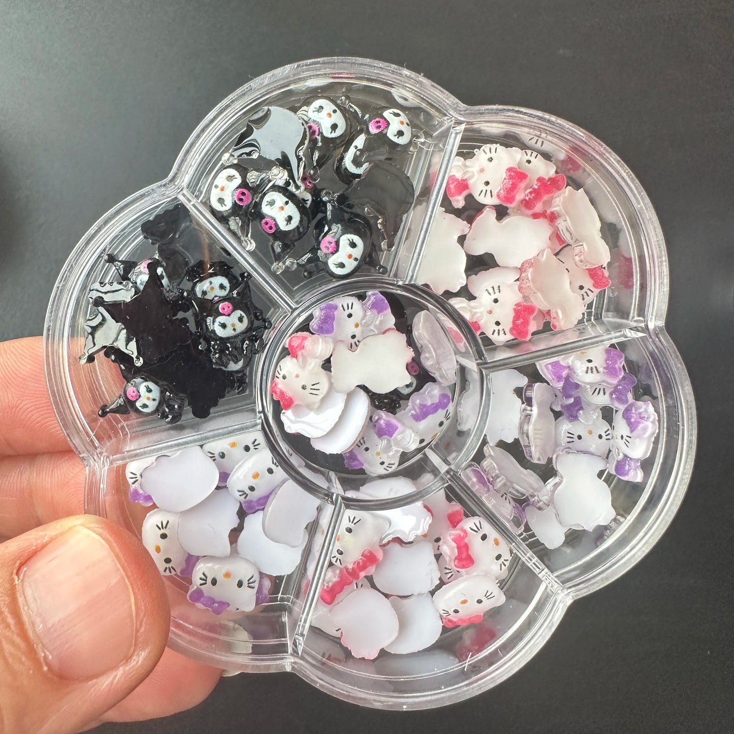 120PCS/70PCS Kawaii Sanrio Mini Nail Art Accessories Stickers HelloKitty DIY Phone Case Hairpin Nail Decoration Charms Craft Y2K