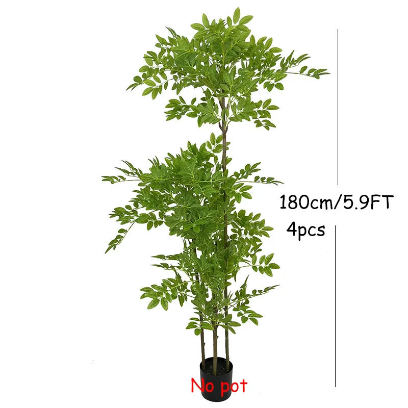 110-180cm Large Artificial Palm Tree Tropical Fake Plants Green Plastic Money Leafs Big Monstera Tree For Home Garden Decor