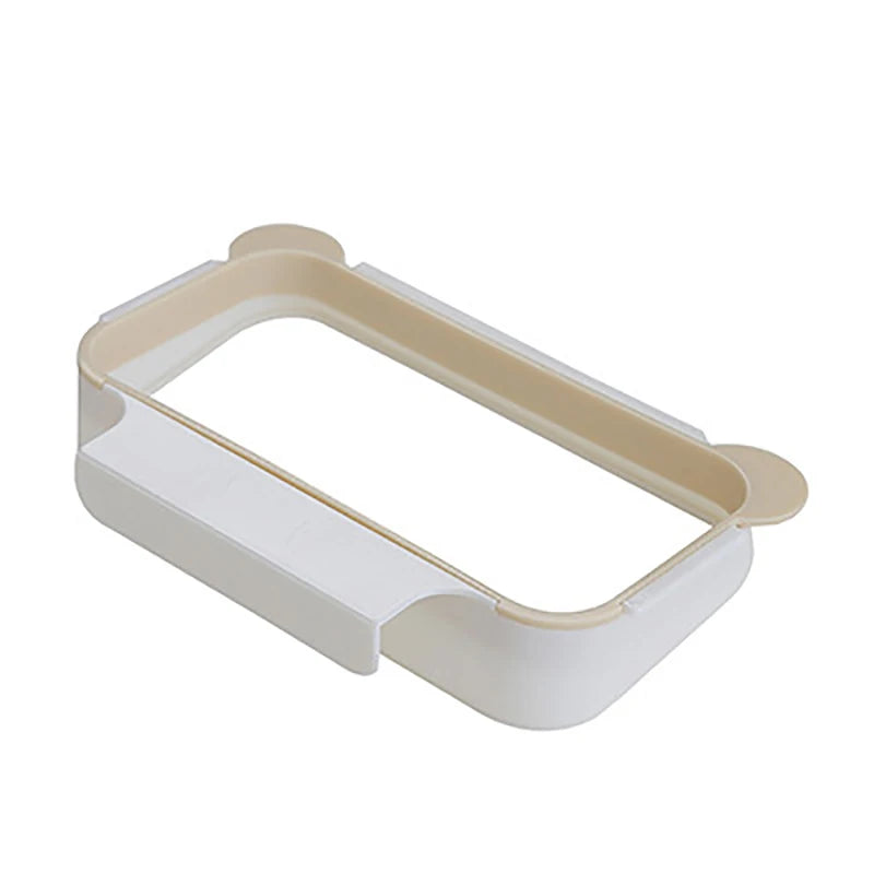 1pc Kitchen Cabinet Door Basket Hanging Trash Can Waste Bin Garbage Bag Holder Portable Kitchen Trash Bag Holder Kitchen Gadgets