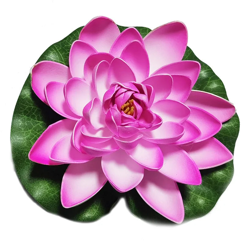 10/17/28cm Lotus Artificial Flower Floating Fake Lotus Plant Water Lily Micro Landscape for Pond Garden swimming pool Decor