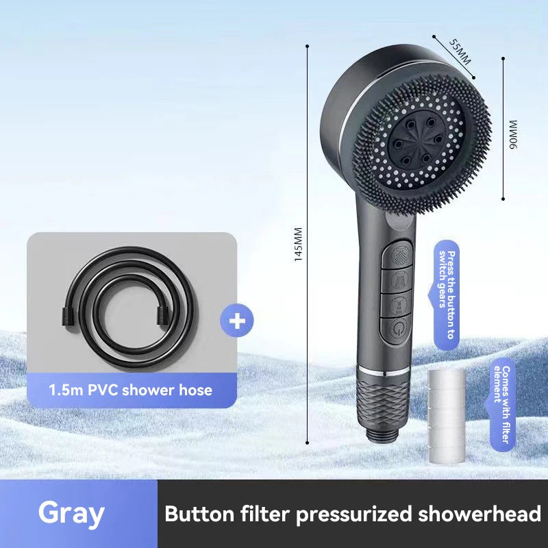Xiaomi Shower Head 4 Modes High Pressure Showerhead One-key Stop Water Massage Shower Head With Filter Element Shower Head 2025