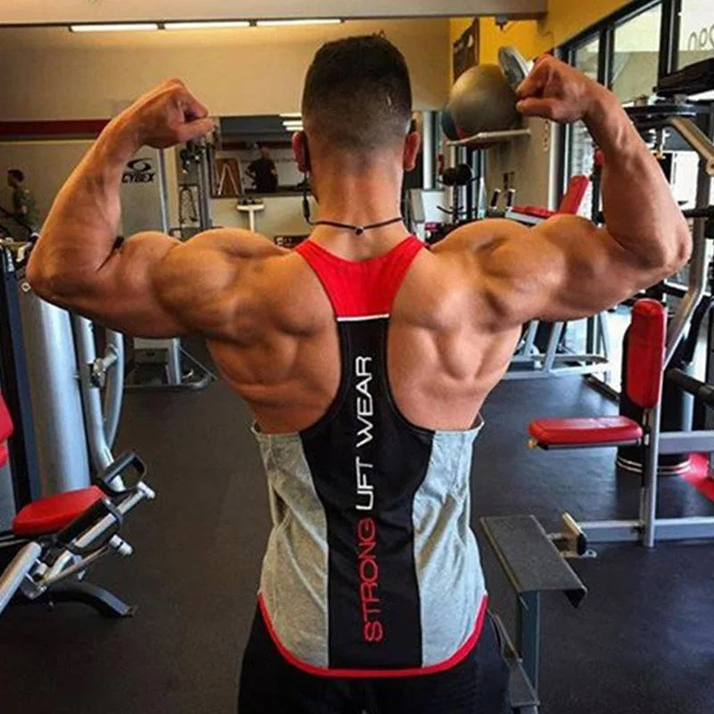 Nieuwe Mens Bodybuilding Tank Top Sportscholen Fitness Mouwloos Shirt 2018 Nieuwe Mannelijke Katoenen Kleding Mode Singlet Vest
