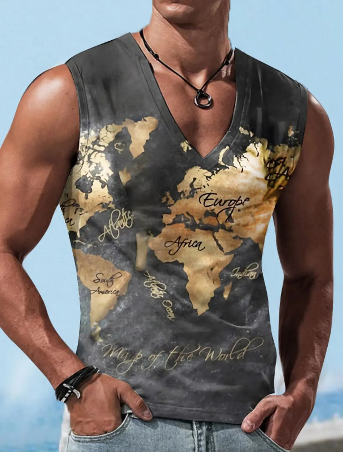 Sailor Suit 3D Ship Print T Shirt Men's Quick Dry Sleeveless Tank Top Oversized Fitness Sports Shirt Men's Design Clothing