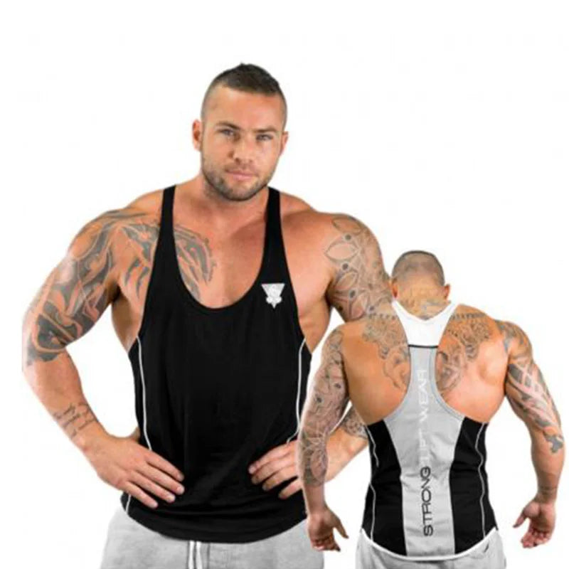Nieuwe Mens Bodybuilding Tank Top Sportscholen Fitness Mouwloos Shirt 2018 Nieuwe Mannelijke Katoenen Kleding Mode Singlet Vest