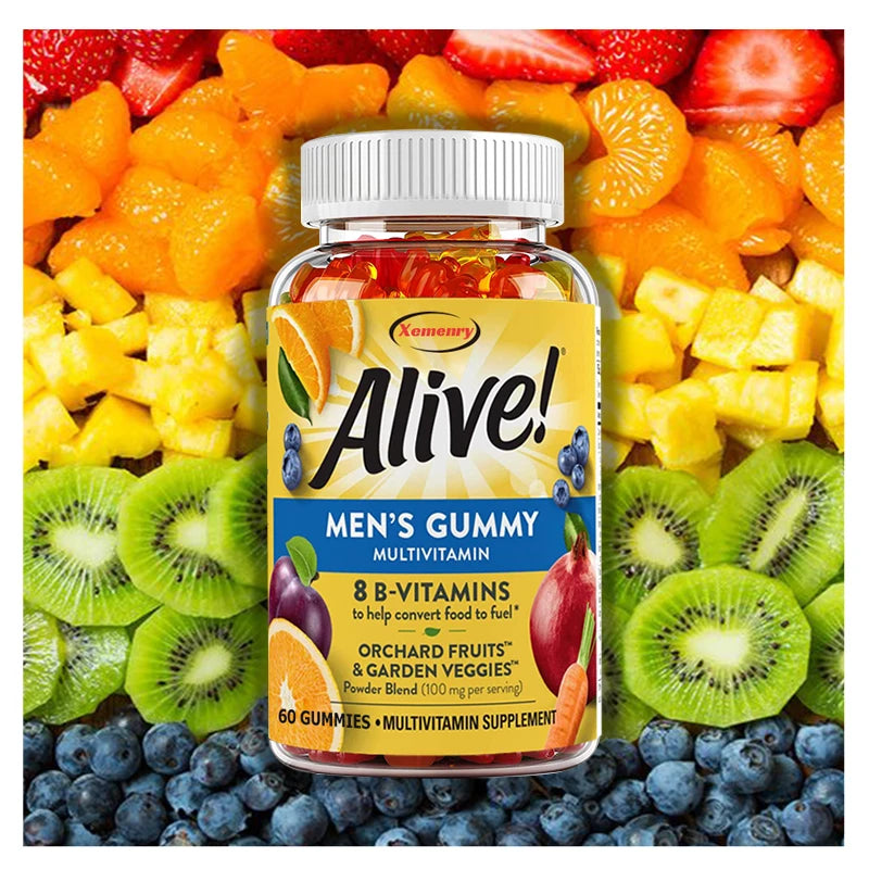 Men's Energy Multivitamin Gummies 60 Gummies Support Skin Health and Cellular Energy