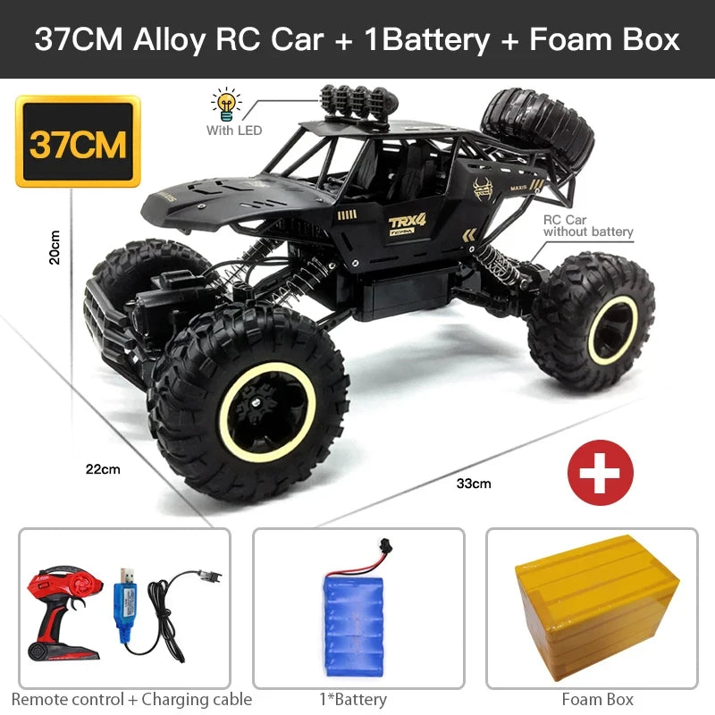 ZWN 1:12 / 1:16 4WD Remote Control Car With Led Lights 2.4G Radio RC Cars Off-Road 4x4 Control Trucks Toys Gifts for Children