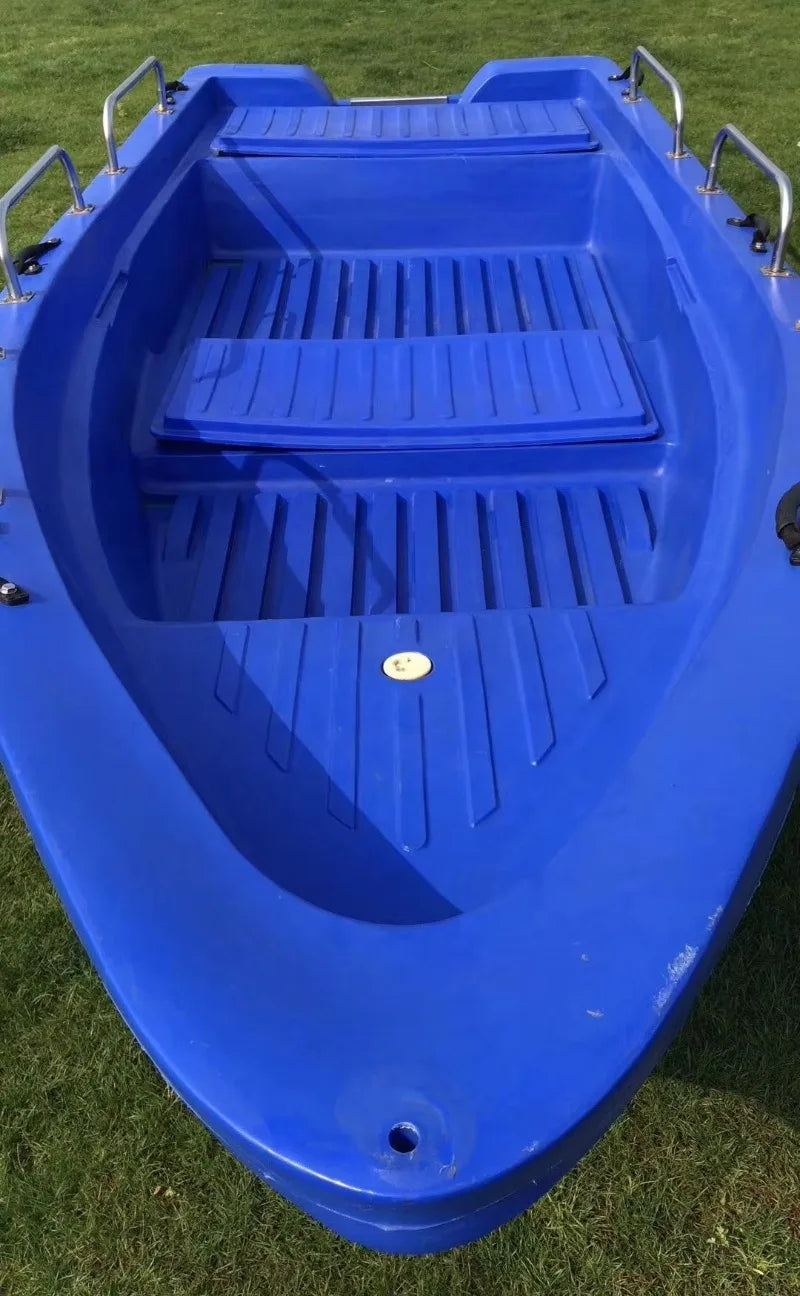 10 Persons 4.3m Solid High Density Pe Plastic Large Fishing Boat For Sea Water Used Flood Control Rescue Boat Thickened