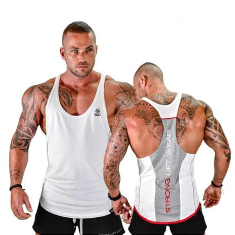 Nieuwe Mens Bodybuilding Tank Top Sportscholen Fitness Mouwloos Shirt 2018 Nieuwe Mannelijke Katoenen Kleding Mode Singlet Vest