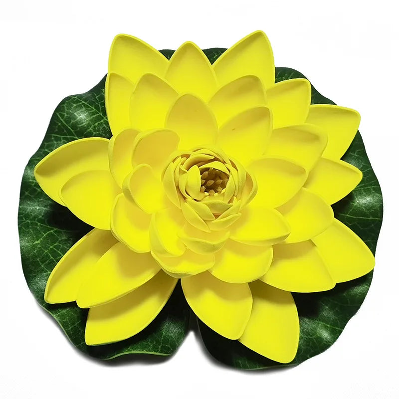 10/17/28cm Lotus Artificial Flower Floating Fake Lotus Plant Water Lily Micro Landscape for Pond Garden swimming pool Decor