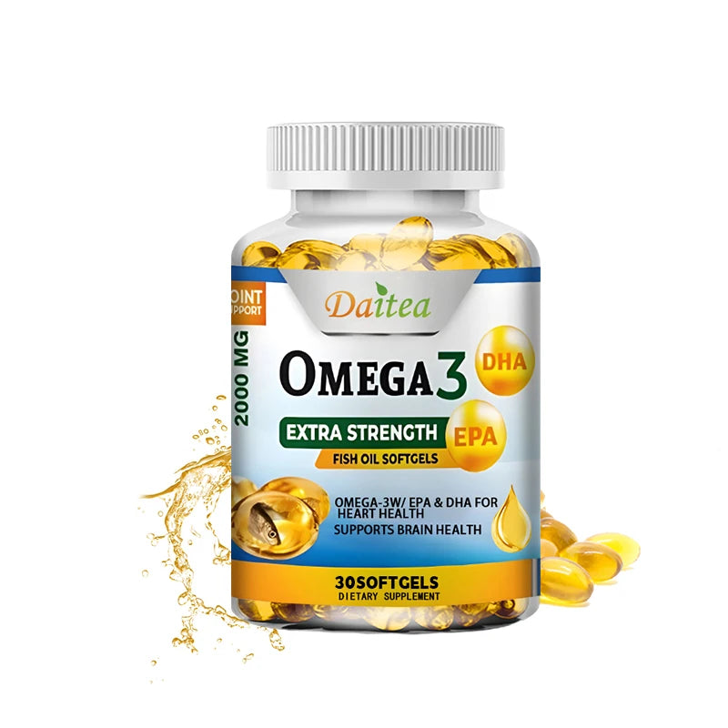 Omega-3 Fish Oil Rich In DHA and EPA, Improve Bad Mood, Relieve Stress, Strengthen The Brain, Improve Memory and Intelligence