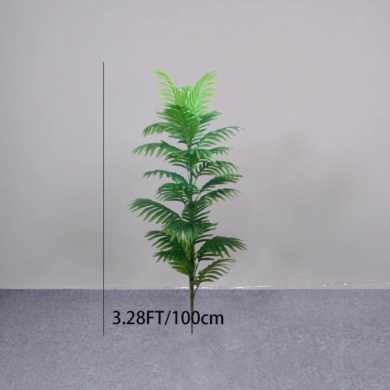 150cm Large Artificial Palm Tree Fake Tropical Plants Green Monstera Leaves Plastic Banyan Tree for Garden Home Office Decor