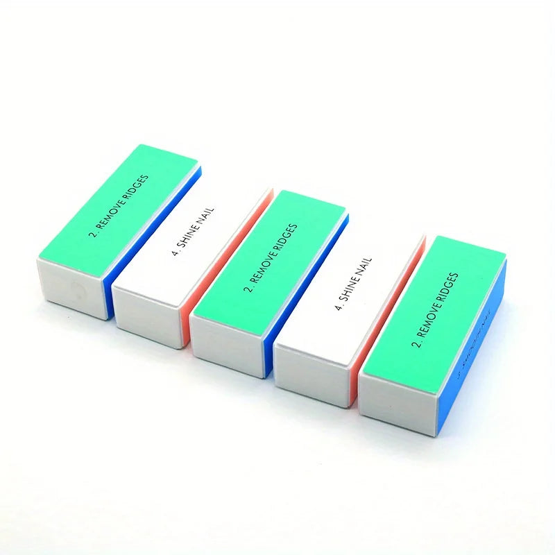 1/3/5Pcs/Set Nail Buffer Block 4 Way Colorful Buffing Block Shine Polisher Nail Buffing File Manicure Sanding