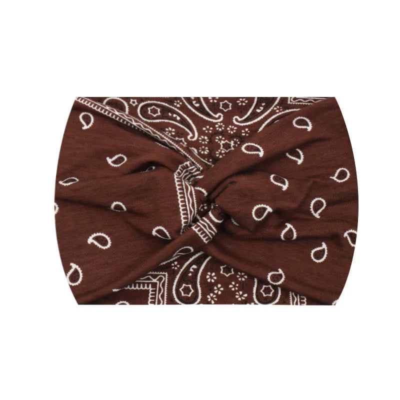 Widening 18CM stretch printed sports sweatband headband headscarf hairband hair tie band