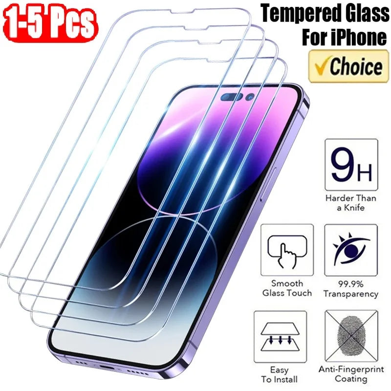 1-5PCS Anti-Spy Glass for iPhone 15 14 13 12 11 Pro Max Mini X XS XR 7 8 6 Plus Privacy Screen Protector For iPhone SE 2020 2022