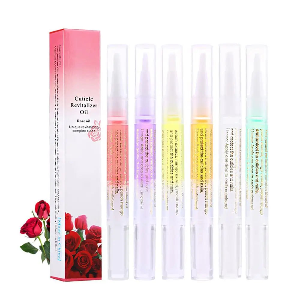 10Pcs/set Nail Care Nutrition Oil Pen Sweet Strawberry/Orange/Peach Flavor Nail Cuticle Oil Deep Moisturize Salon Cuticle Oil