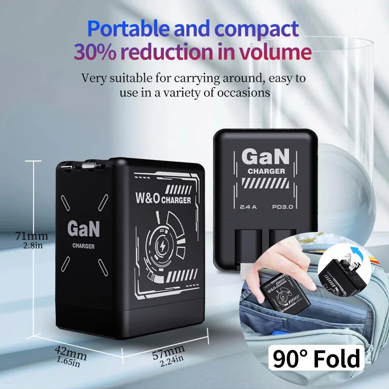 XIAOMI GaN Charger Compatible with 120W Fast Charger Retractable Type-C ligting Cable Portable Adapter For iPhone iPad Samsung