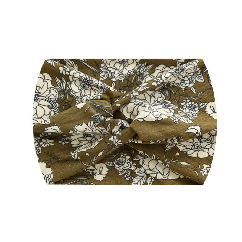 Widening 18CM stretch printed sports sweatband headband headscarf hairband hair tie band
