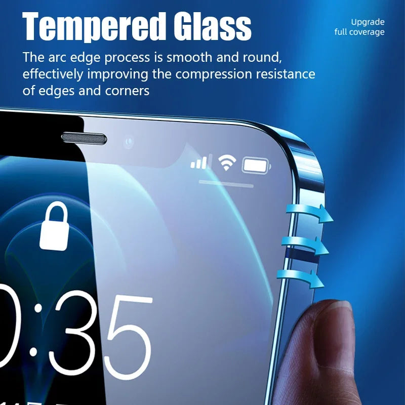 1-5PCS Anti-Spy Glass for iPhone 15 14 13 12 11 Pro Max Mini X XS XR 7 8 6 Plus Privacy Screen Protector For iPhone SE 2020 2022