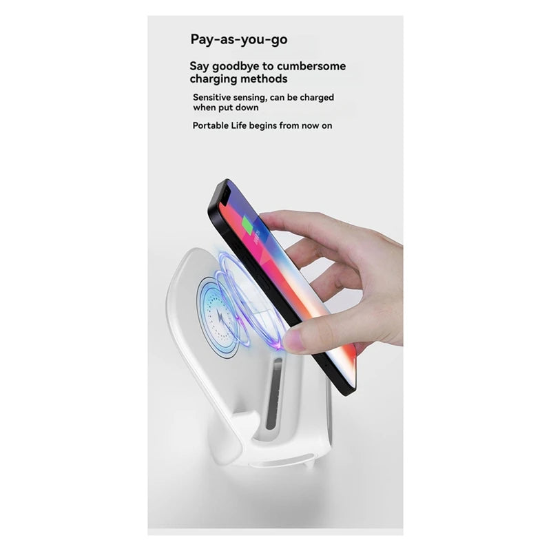 ZIZI Wireless Charger Mini Chair Sound Desk Mobile Phone Holder 10W Fast Charge Wireless Charger Office Desk Stand