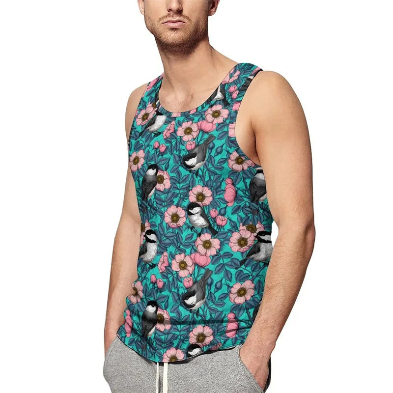 New Summer 3D Cute Animal Birds Printing Tank Top For Men Fashion Kid Streetwear Vest Hawaiian Harajuku Tank Tops Unisex Clothes