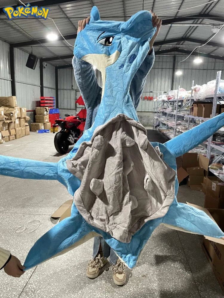 100CM Peluche Just Clothes Without Filler Pokémon Lapras Figure Plush Chenglong Plushies Note: Only Clothes, Only Leather Shells