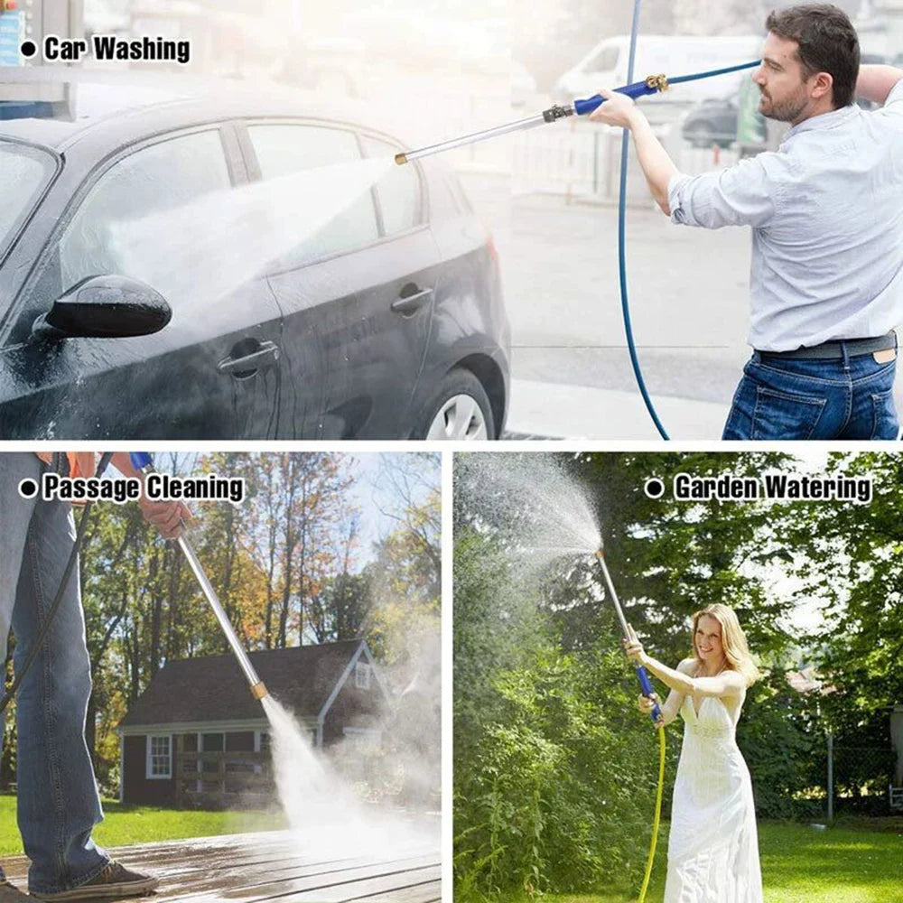 1pc High Pressure Water Gun, Car Washer Wand, Long Water Gun, Water Hose Nozzle, Garden Hose Sprayer for Garden Watering