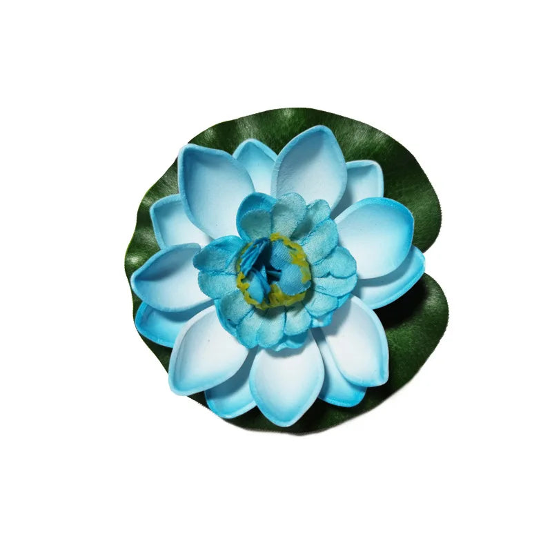 10/17/28cm Lotus Artificial Flower Floating Fake Lotus Plant Water Lily Micro Landscape for Pond Garden swimming pool Decor