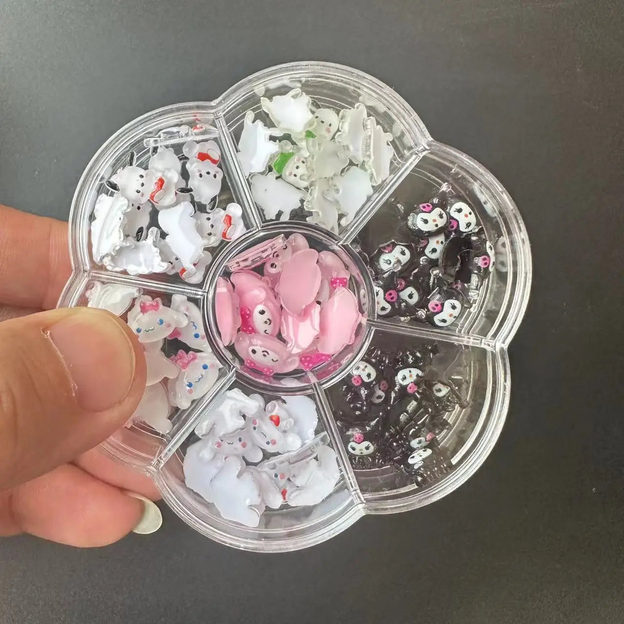 120PCS/70PCS Kawaii Sanrio Mini Nail Art Accessories Stickers HelloKitty DIY Phone Case Hairpin Nail Decoration Charms Craft Y2K