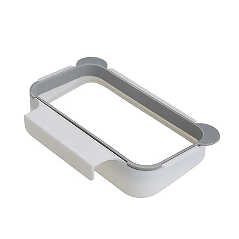 1pc Kitchen Cabinet Door Basket Hanging Trash Can Waste Bin Garbage Bag Holder Portable Kitchen Trash Bag Holder Kitchen Gadgets