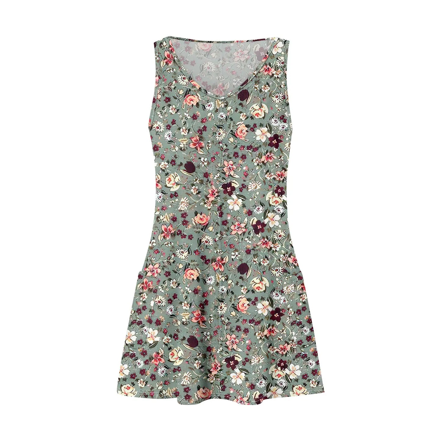 Women's Casual Print Summer Bohemian Beach Dress With Pockets V Neck Tank Dress Summer Dresses for Women 2024 Women's Dress